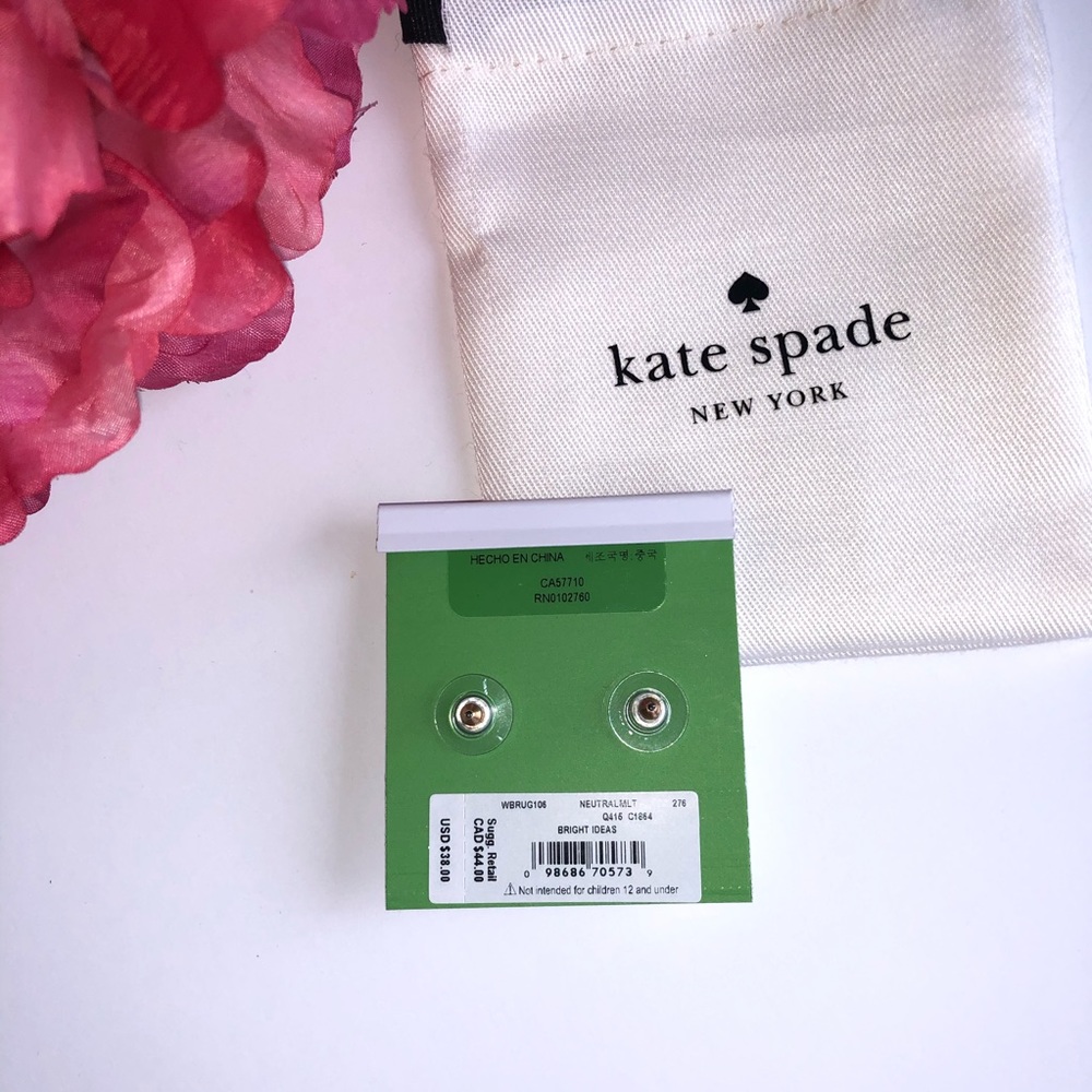 Kate Spade Black Mismatched Faceted Stud Earrings - Picture 7 of 7